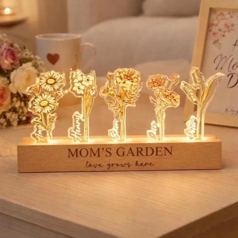 #NL01 Night Light Rectagular Wooden Base