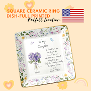 Square Ceramic Ring Dish-Full Printed