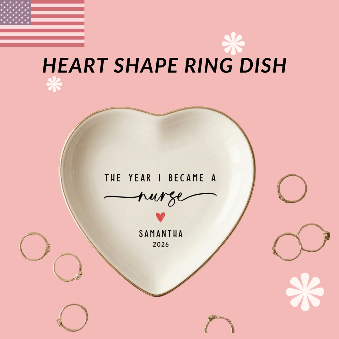 Heart shape Ring Dish 2D Print
