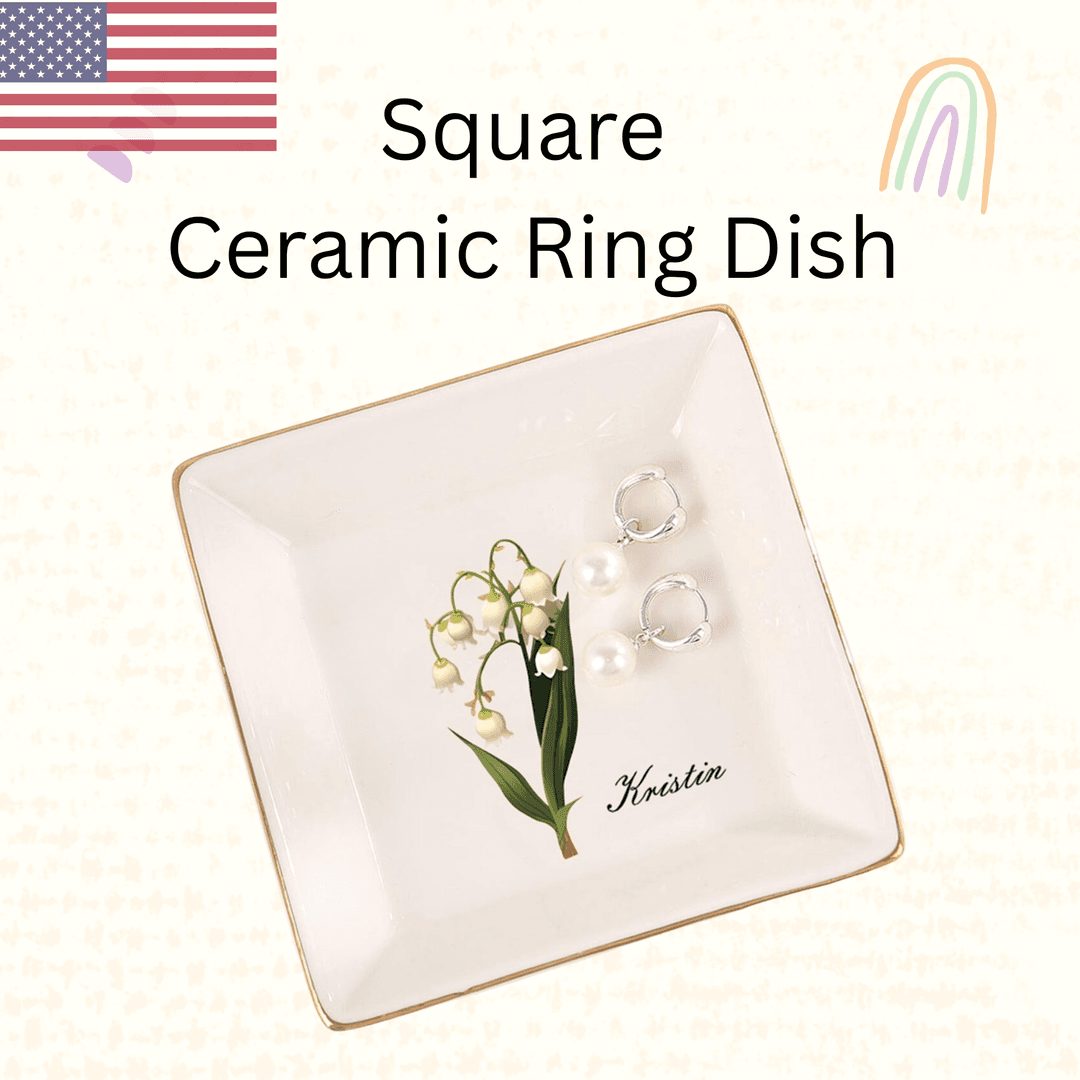 Square Ceramic Ring Dish