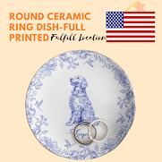 Round Ceramic Ring Dish-Full Printed