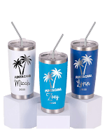 20oz Curved Stainless Steel Tumbler - Full Print