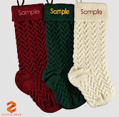 Custom Embroidered Knitted Christmas Stocking